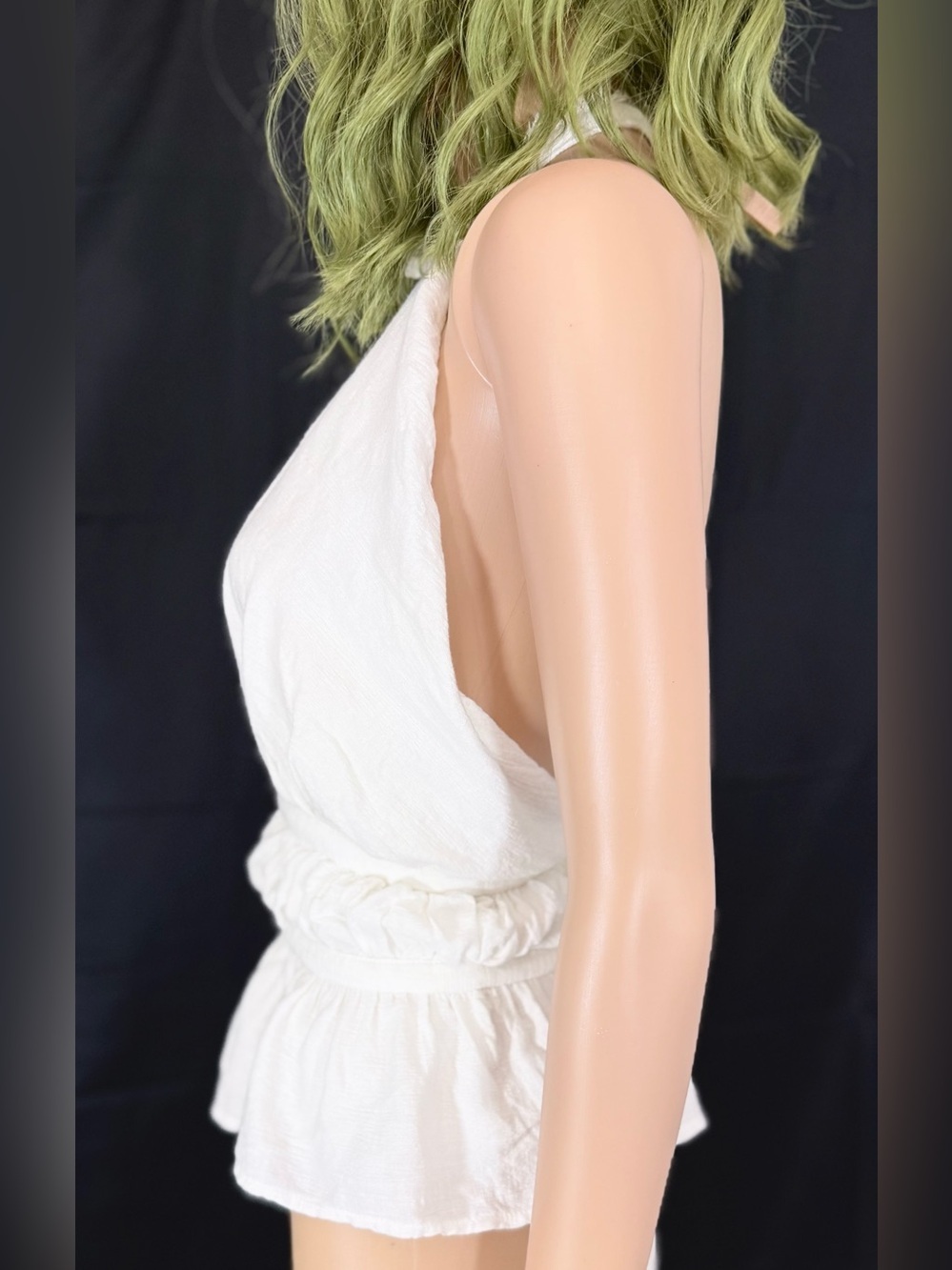 Free People White Open-Side Ruffled Tank - Picture 7 of 12